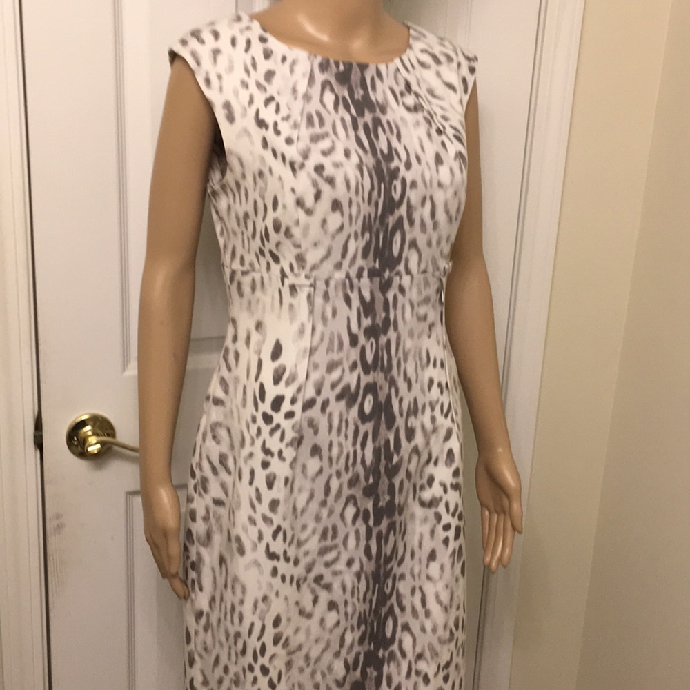 NWOT CALVIN KLEIN Leopard Printed  Midi Dress